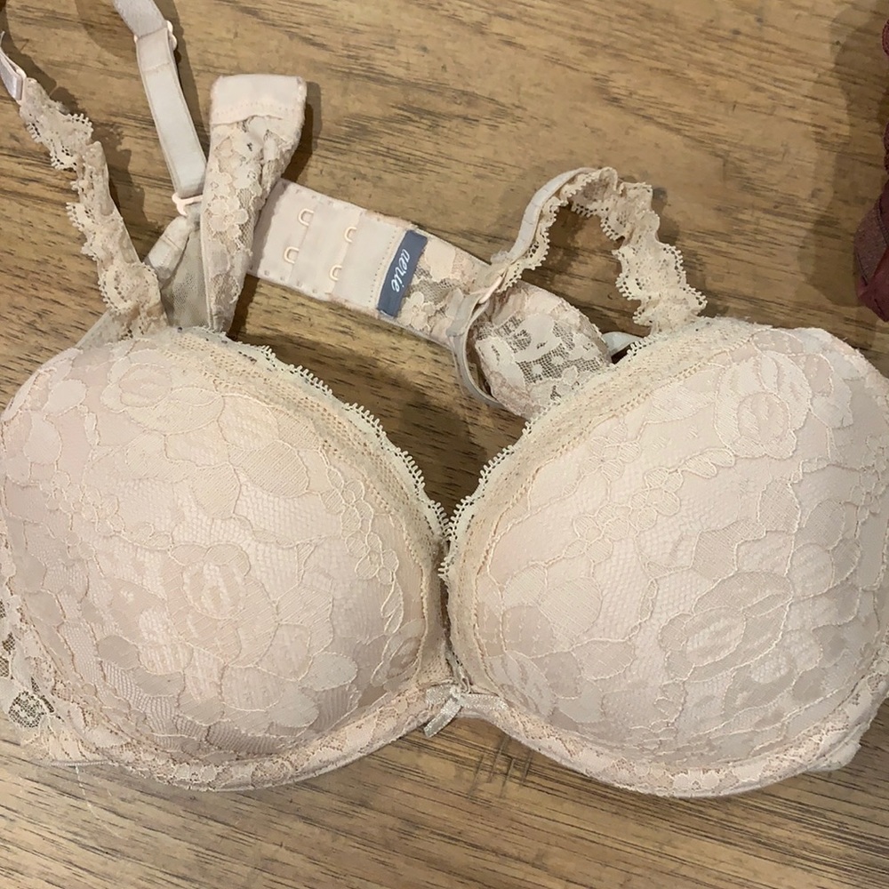 Aerie 34A push-up bra cream